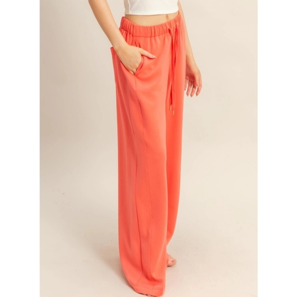 #672 🛑0450 S,M,L Fabulous Knit Wide-Leg Trousers with Drawstring Waist - Picture 15 of 16